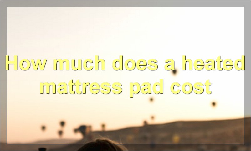 How much does a heated mattress pad cost