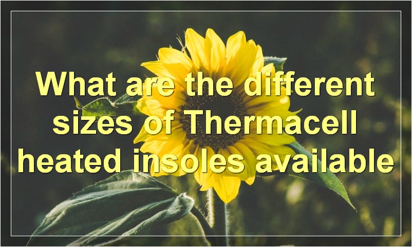 What are the different sizes of Thermacell heated insoles available
